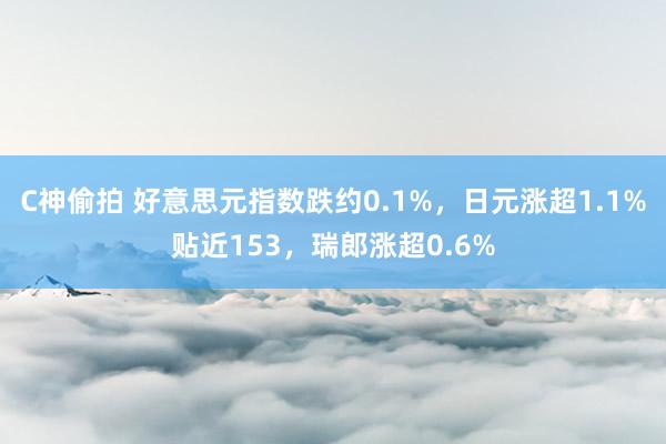 C神偷拍 好意思元指数跌约0.1%，日元涨超1.1%贴近153，瑞郎涨超0.6%