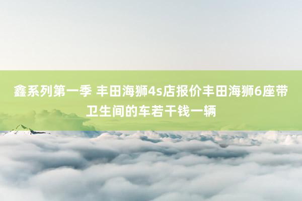 鑫系列第一季 丰田海狮4s店报价丰田海狮6座带卫生间的车若干钱一辆