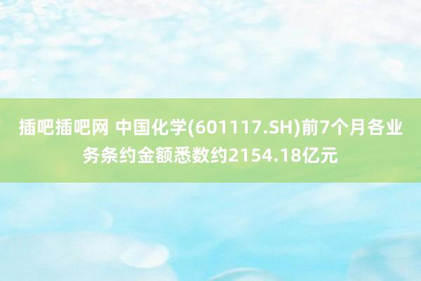 插吧插吧网 中国化学(601117.SH)前7个月各业务条约金额悉数约2154.18亿元